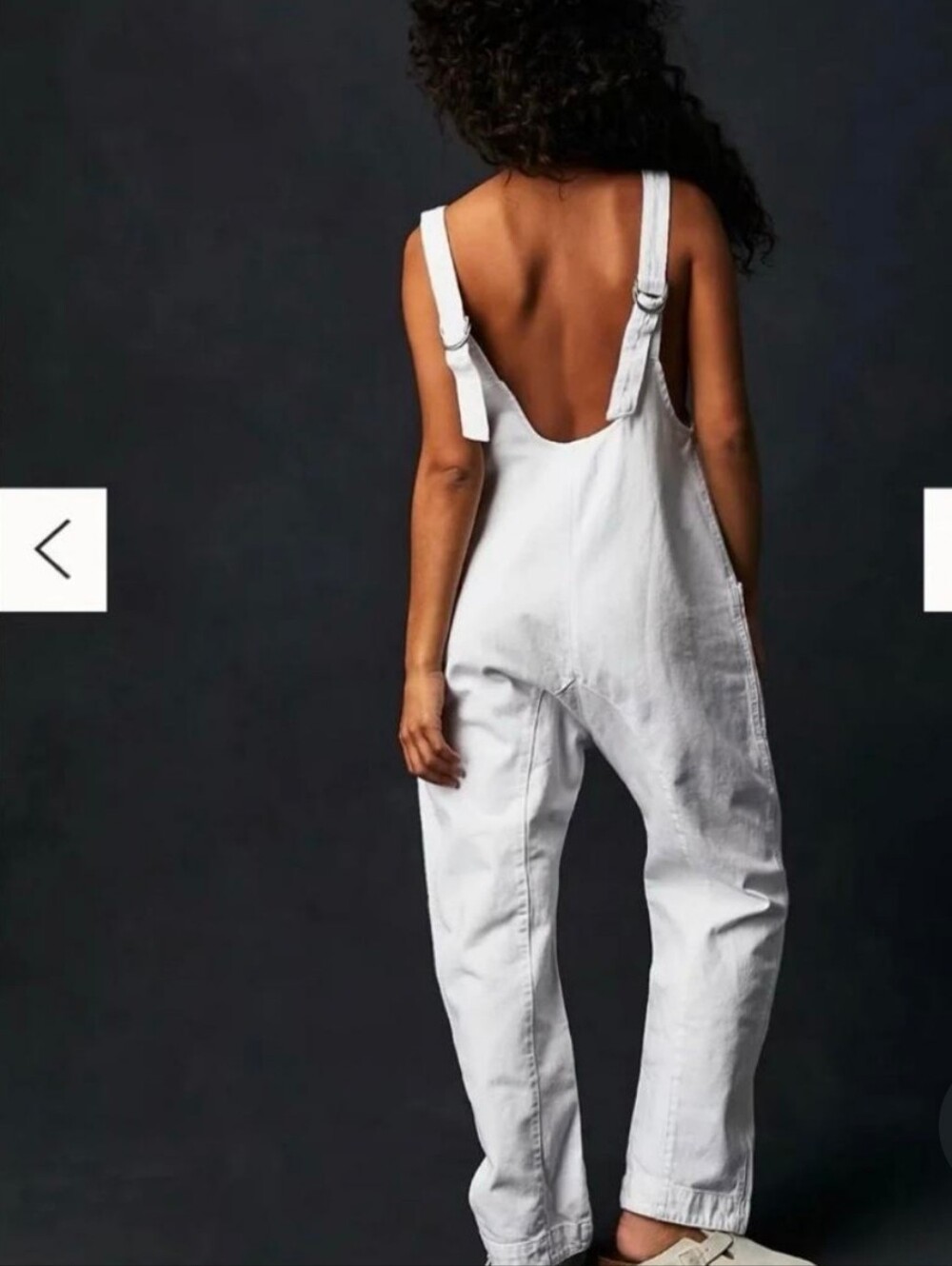 Free People White Dungaree Overalls - Picture 2 of 4